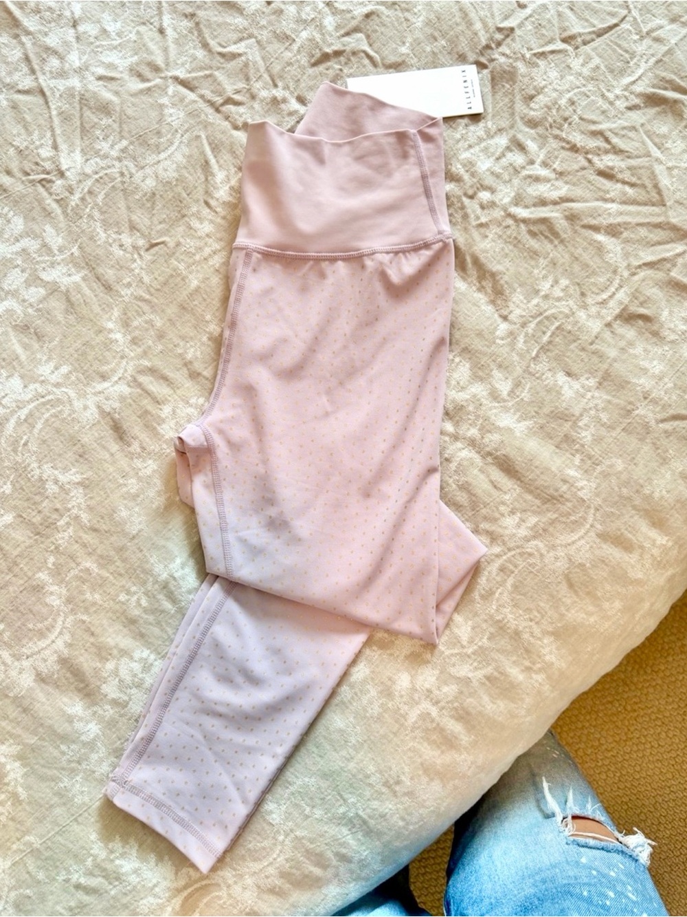 ALLFENIX Pink High-Waist Athletic Leggings, Large